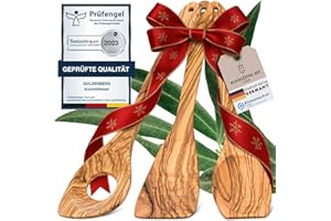 ‎GOLDENBERG GOLDENBERG® Premium Kochlöffel Set - Made in Europe - feinstes Olivenholz aus Italien - robust, langlebig & antibakteriell -Kochlöffel Holz & Pfannenwender Holz - Kochbesteck Set