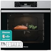 Hisense BI61111AX Einbau-Backofen – 77 Liter XXL, Mit Pizza-Funktion (300°C), AirFry & Schnellvorheizen