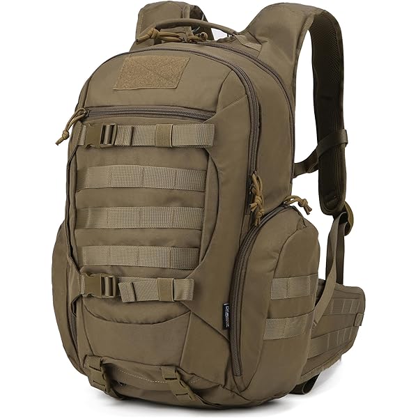 RAPIDSKY Militaire tactische rugzak van, waterdichte wandel- en aanvalspakket met Molle-systeem en opslag met meerdere compartimenten (3-5 dagen), Khaki kleur-50 liter