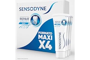 Sensodyne Repair & Protect Pastas de Dientes Sabor Menta, Protección y Alivio Frente a Sensibilidad Dental, Pack 4x75ml