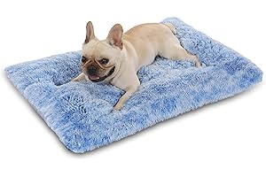 KFNIRE Legowisko dla psa, puszysty materac dla psa, nadająca się do prania poduszka dla psa,wyściełana mata dla psa z antypoślizgowym spodem, wygodna, długa, pluszowa mata dla zwierząt, dla psów i kotów