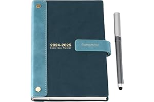 Mljtoyo Academic Diary 2024 2025 A5 Page a Day,Hardcover Organiser Mid Year Diary July2024-June 2025,Agenda Daily &Month Planner with Pen,Stickers,Inner Pocket