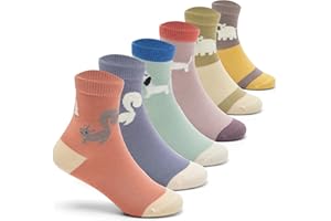 AISYEE Chaussette enfant sans couture chaussettes enfant coton chaussettes garcon pour toute la saison lot de 6 paires