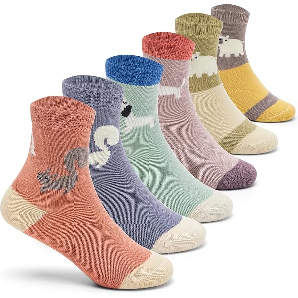 Lot De 6 Paires Chaussettes Basses Coton Sans Couture Enfants - Garçons & Filles 3-14 Ans