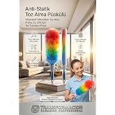 Transformacion Anti-Statik Toz Alma P&uuml;sk&uuml;l&uuml; | Yıkanabilir G&ouml;kkuşağı Mikrofiber Toz Alıcı, Araba, Ev, Ofis İ&ccedil;in Toz Toplayıcı 