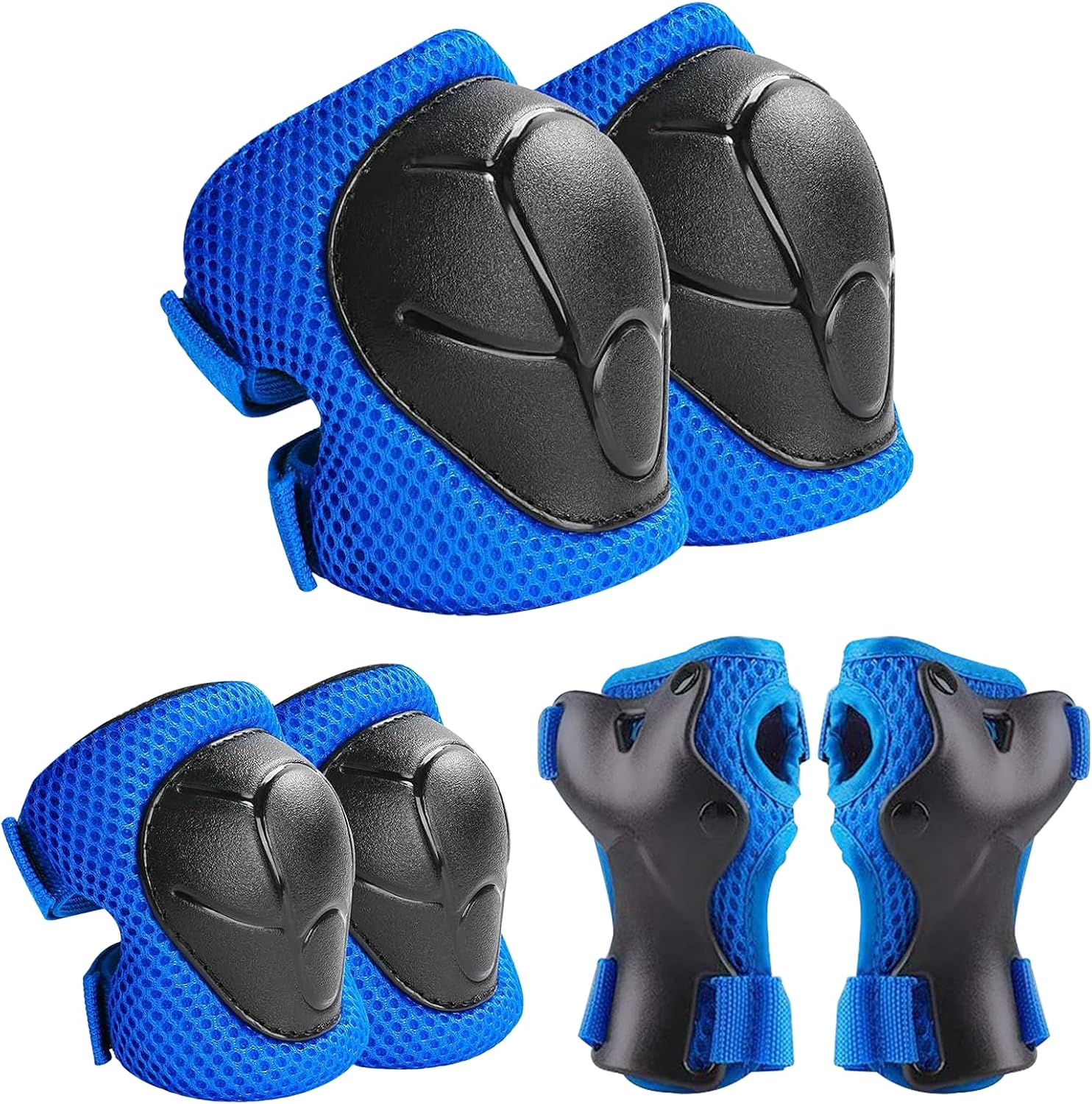 Zorplex Juego de 6 Equipo de Protección Infantil, Set Rodilleras Coderas y Muñequeras, Protecciones Patines Niño, Juego de Protecciones para Ciclismo, Monopatín, Escalada, y Otros Deportes
