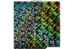 LANKEGU LANEKGU 257x257mm Double Sided Build Plate for Bambu Labs, Eight Pointed Star + Galaxy PEY Spring Steel Plate Print Bed Platform for Bambu Lab X1C/X1/X1E/P1P/P1S/A1