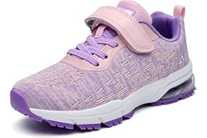 WNA STEP UP Kids Boys Girls Air Running Shoes Slip On Tennis Athletic Running Walking Sneakers for Child Size 10UK,AllBlack