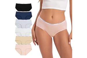 INNERSY Bielizna damska, wygodne majtki bawełniane, wielopak, oddychające majtki, 6 sztuk