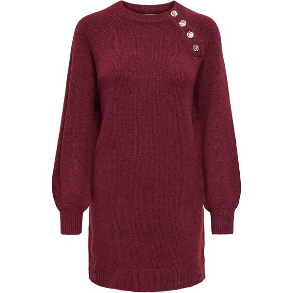 Only ONLSASHA L/S Rollneck Dress NCA Knt, Abito in Maglia Donna, Mocha Meringue/Detail:W. Melange