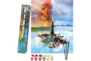 BOUGIMAL Dipingere con i numeri adulti, kit per dipingere con i numeri con pennelli e pigmento Acrilico regalo per donne mamma figlia natale compleanno decorazione della casa - Senza Telaio 40 * 50 cm