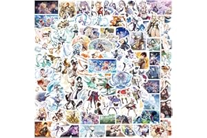AFFOTO Genshin Impact Game Aufkleber für Laptop(100 PCS),Geschenk für Kinder Teens Erwachsene Jungen,Genshin Impact Anime Wasserdichte Aufkleber für Wasserflaschen,Vinyl Stickers für Scrapbook,Skateboard