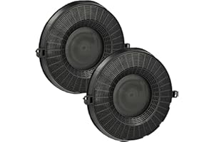 vhbw 2x Filtres à charbon actif compatible avec Candy CFT62/2N, CFT62/2W, CFT62/2X, CFT620, CFT910/2SX, CFT922W, CTF620/2W hotte aspirante