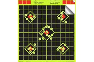 SPLATTERBURST TARGETS Paket von 25-30,5 x 30,5 cm Anblick In Selbstklebend Stick & Splatter” Splatterburst Reaktive Schießziele - Ausgezeichnet für alle Schusswaffen, Gewehre, Pistolen, Luftgewehre und Airsoft