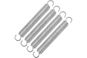 GUNGY Molle a Trazione 75mm Molla di Trazione Doppio Gancio in Acciaio Inossidabile Diametro Filo 1,6 mm Diametro Esterno 10mm Tiro 7,91kg 4 Pezzi