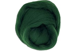 Wohnkult Wooliny 100 g Filzwolle Merinowolle Märchenwolle | 35 Farben zur Auswahl (28 | Dunkelgrün)