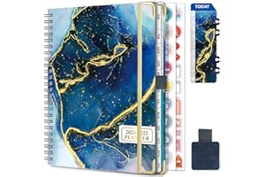 Gumiho Agenda settimanale 2024 2025 Spirale – Agenda scolastica A5 (luglio 2024-giugno 2025) – con anello di penna,segnalibro con righello e adesivi per piani