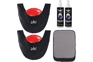 TonGass (Combo Pack Bowling Ball Cleaner Spray Kit 10"x8" Bowling Ball Towel with Easy-Grip Dots Bowling Polisher Bag for Storage Bowling Ball Portable Bowling Cleaner Set Oil Scuff Mark Cleaner