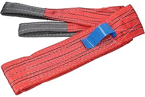 KOPEME Eslinga de Elevación, Correas de Grúa Roja PES para Transporte(5 m (16,40 pies))