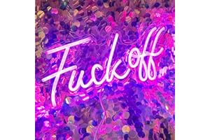 DAKABUKA Fuck Off Neon Signs Pink Neon Lights for Bedroom Wall Decor Decorative Letters for Kids Room Game Room Shop Bar Christmas Party USB Power(15.7 * 7.1")