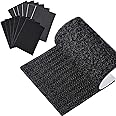 ANDERK 6 Pairs Double Sided Sticky Pads Hook and Loop Adhesive Back 11CM x 15CM Fastening Tape for Home, Office, School and Workshop Use,