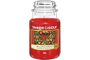 Yankee Candle Duftkerze im Glas (groß) | Red Apple Wreath | Kerze mit langer Brenndauer bis zu 150 Stunden | Perfekte Geschenke für Frauen