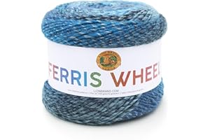 Lion Brand Yarn Ferris Wheel, Roving, Multicolor Yarn for Knitting, Crochet, and Crafts, Full Moon, 1 Pack