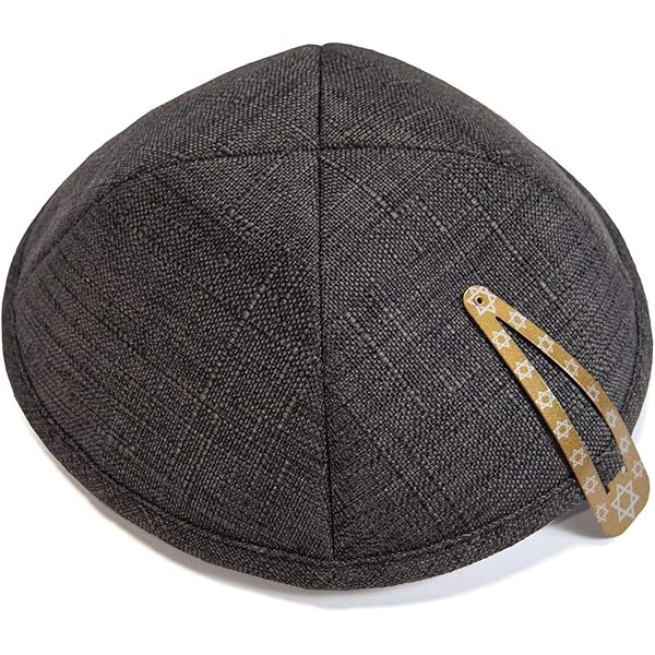 JL Kippha's Velours Noir Etoile De David Brodé Kippa Kippa Juif Kippa