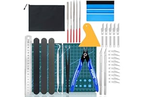 X SIM FITNESSX - Set di Attrezzi Fai da Te per progetti creativi, in Vinile, per stampi, trasferimento Termico, cammei, Scritte, Include Forbici e pinzette, spatola e Raschietto (38pcs)