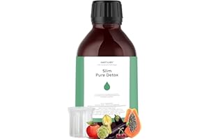 ‎QSTA Stoffwechsel beschleunigen abnehmen Slim Pure Detox® | Natürlich Leber & Körper entgiften & Abnehmen | Leber entgiften testsieger | Darmreinigungskur, Entwässerung, Detox Reinigung Flüssig 450ml Vegan