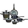 Tognana Diamantea, Batteria di pentole e padelle, Set con 3 padelle, 2 casseruole, 1 pentola,1 cestello vapore, 3 coperchi tr