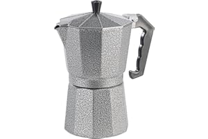 Cucina di Modena Espresso-Kaffeekannen: Espresso-Kocher in Hammerschlag-Optik, für 9 Tassen, 400 ml (Outdoor-Espressokocher, Türkische, Mokkamaschine)