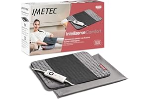 Imetec Intellisense Comfort, Termoforo Multiuso, Cuscino Termico, per schiena e addome, Tasca per Mani, Rapido Riscaldamento, Tessuto Anallergico, 5 temperature, Electro Block di sicurezza, Lavabile
