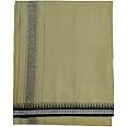 PRAKASAM COTTON Mens Cotton Single Colour Casual Style Thalapathi Border Dhoties For Mens/Fine Quality Single Dhoties For Men's