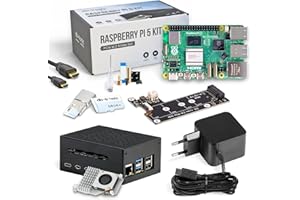 DB-TRONIC Raspberry Pi 5 8GB PCIe M.2 NVMe - Juego | Caja metálica | Enfriador Activo | Placa PCIe SSD M.2 NVMe | Fuente de alimentación Oficial USB-C 27W | 64 GB Edition | Cable HDMI 4K