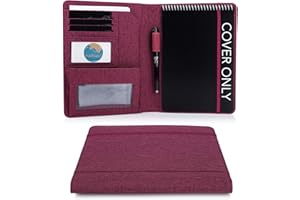 KAITIAKI Custodia a portafoglio per Rocketbook Flip – Formato Executive, organizer per taccuini con passante per penna, porta biglietti da visita, 22.9x17.8 cm, fucsia