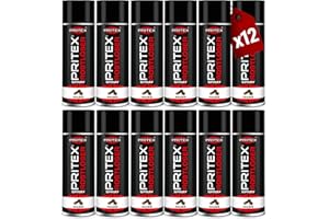 PRITEX – MoS2 Rostlöser Spray 12 x 400 ml – Kriechöl löst festsitzende Verbindungen & beseitigt Quietschen/Knarren – hochwertiges Schmiermittel schützt vor Rost & Korrosion