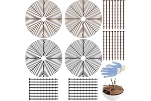 Drufoful 4 Pièces Grilles de Pots de Plantes, Cache-Pot de Fleurs Jusqu'à 30 cm de Diamètre Couvercle de Protection du Sol pour Pots de Fleurs Protéger Les Plantes Contre Chats Enfants