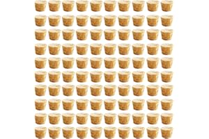 SKYPRO 100 pièces Bouchons en liège en bois coniques pour bouchons de vin réutilisables, bouchons de bouteille, scellant pour bar, bricolage, accessoires de cuisine (13x9x10 mm)