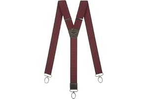 Olata Heavy Duty Y-Shape Braces/Suspenders with Carabiner Clips - 4cm