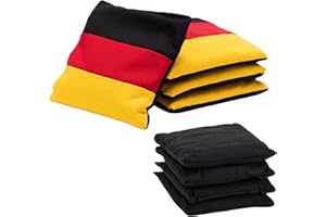 ‎WICKED WOOD GAMES Wicked Wood Games Premium Cornhole Bags - 2 x 4 Bags - Deutsche Flagge - Offizielle Bags - Granulatfüllung - Hohe Qualität - Offizieller Partner der ACL