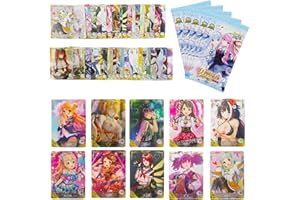 CRUNIER 5 sztuk / 40 sztuk anime figures, karty kolekcjonerskie, booster, seria anime, karty handlowe, seria 5 juanów, prezent urodzinowy dla fanów i entuzjastów anime (niebieskie)