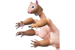 Yolococa Handi Scoiattolo Burattino della Mano del Dito Dello Scoiattolo Giocattoli della Novità Puntelli per Bambola da Dito Burattino da Dito Animale Regalo per Bambini