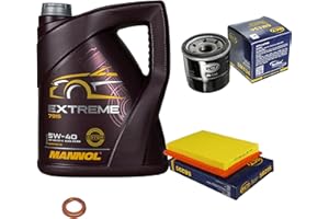 EISENFELS Inspektionspaket Wartungspaket Filterset mit 5 L Motoröl Extreme 5W-40, Ölfilter, Luftfilter, Dichtring