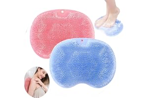 Tappetino Scrubber per Piedi,Tianher 2 Piedi Scrubber per Doccia,Massaggiare i Piedi Senza Piegarsi,Pad Massaggio Doccia Piede con Ventose Antiscivolo per Peeling,Massaggio Alla Schiena,Cura dei Piedi
