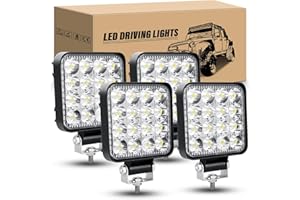 ‎RIGIDON RIGIDON 4 Pcs LED Arbeitsscheinwerfer, 3.3 Zoll 48W Mini LED Scheinwerfer 12V 24V Rückfahrscheinwerfer Auto Offroad Beleuchtung für SUV ATV Traktor LKW 4x4, 6000K Weiß Nebelscheinwerfer