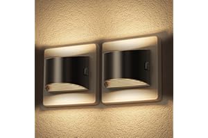 JandCase Night Light Plug in Wall 2 Pack with Dusk to Dawn Sensor, 3000K Warm White, 3 Adjustable Brightness Levels, Auto On/Off, LED Plug in Night Light for Hallway, Stairs, Bedroom
