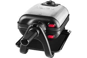 Tefal King Size Waffeleisen WM756D | Doppelwaffeleisen für 2 belgische Waffeln | Dreh-Funktion | antihaftbeschichtete Platten