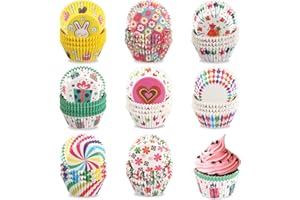 BINGGUNYO 800 Pezzi Pirottini Carta per Muffin Cupcake, Arcobaleno Pirottini Stampo di Carta per Cioccolatini Dessert Torta Matrimoni Compleanni