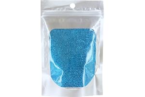 MIK Funshopping - Polvere glitterata luccicante per il fai da te e per decorare biglietti, glitter colorati per decorazioni (color turchese, sacchetto da 100 g)